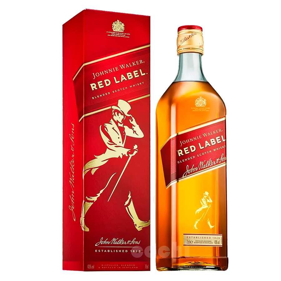 Image of Johnnie Walker Red Label 1L Whisky - Enjoy the bold and smooth taste of Johnnie Walker Red Label Whisky in a generous 1-litre bottle.