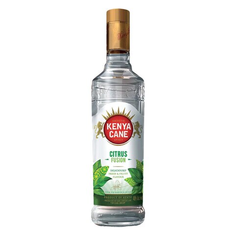 Image of Kenya Cane Citrus Fusion 750ml Spirit - Experience the refreshing and zesty taste of Kenya Cane Citrus Fusion in a 750ml bottle.
