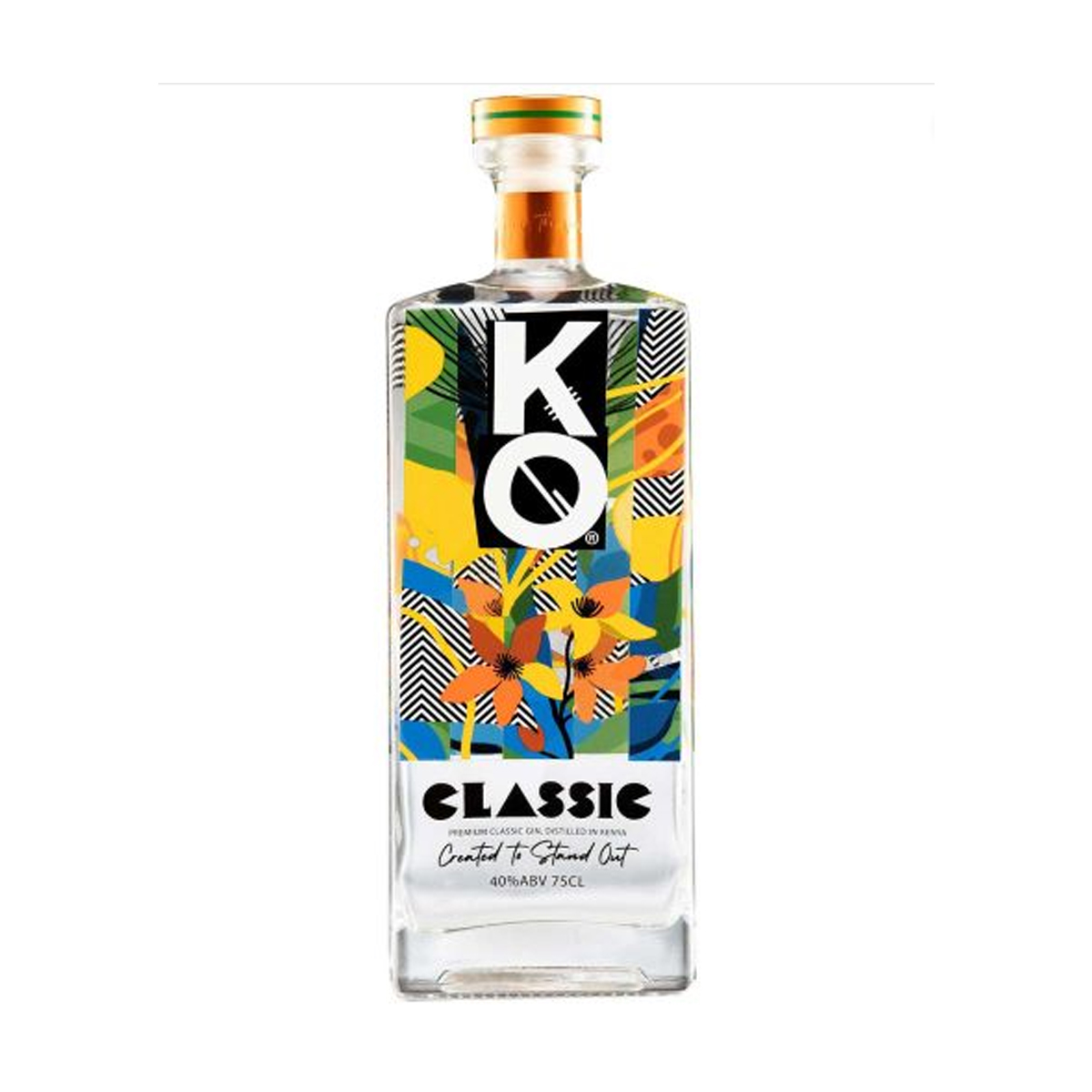 KO Classic Gin 750ML - Savor the rich and bold taste of KO Classic, ideal for any gathering, in a 750ml bottle.